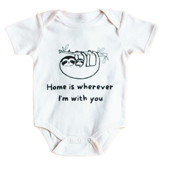 Organic Baby Graphic Bodysuit - Home is Wherever I'm With You