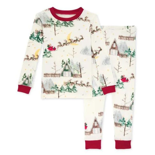 Organic Baby & Toddler Christmas Pajamas - Santa's Sleigh