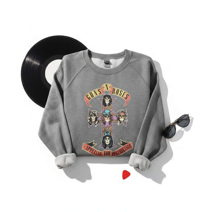 Adults Guns N Roses Appetite for Destruction Fleece Sweatshirt