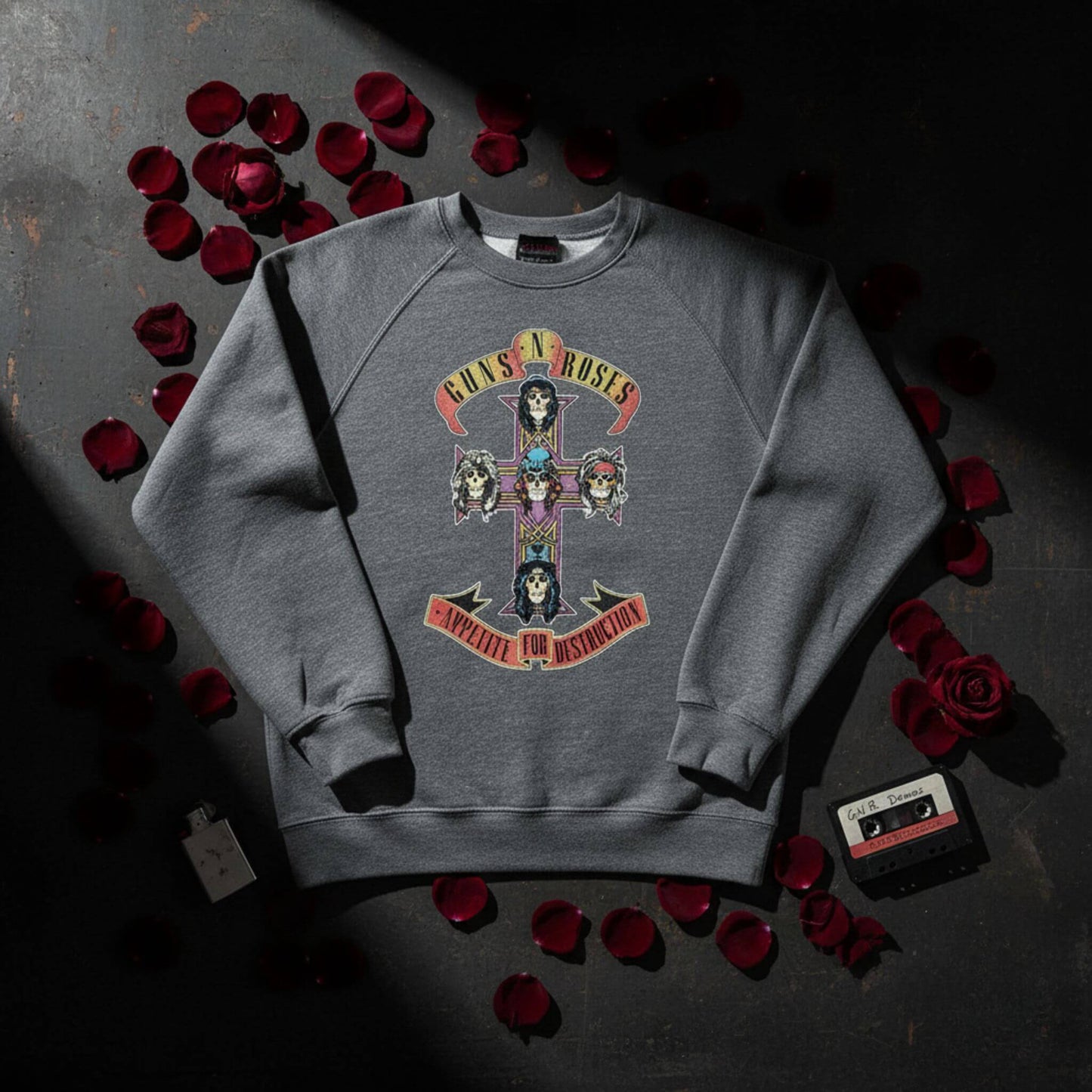 Adults Guns N Roses Appetite for Destruction Fleece Sweatshirt