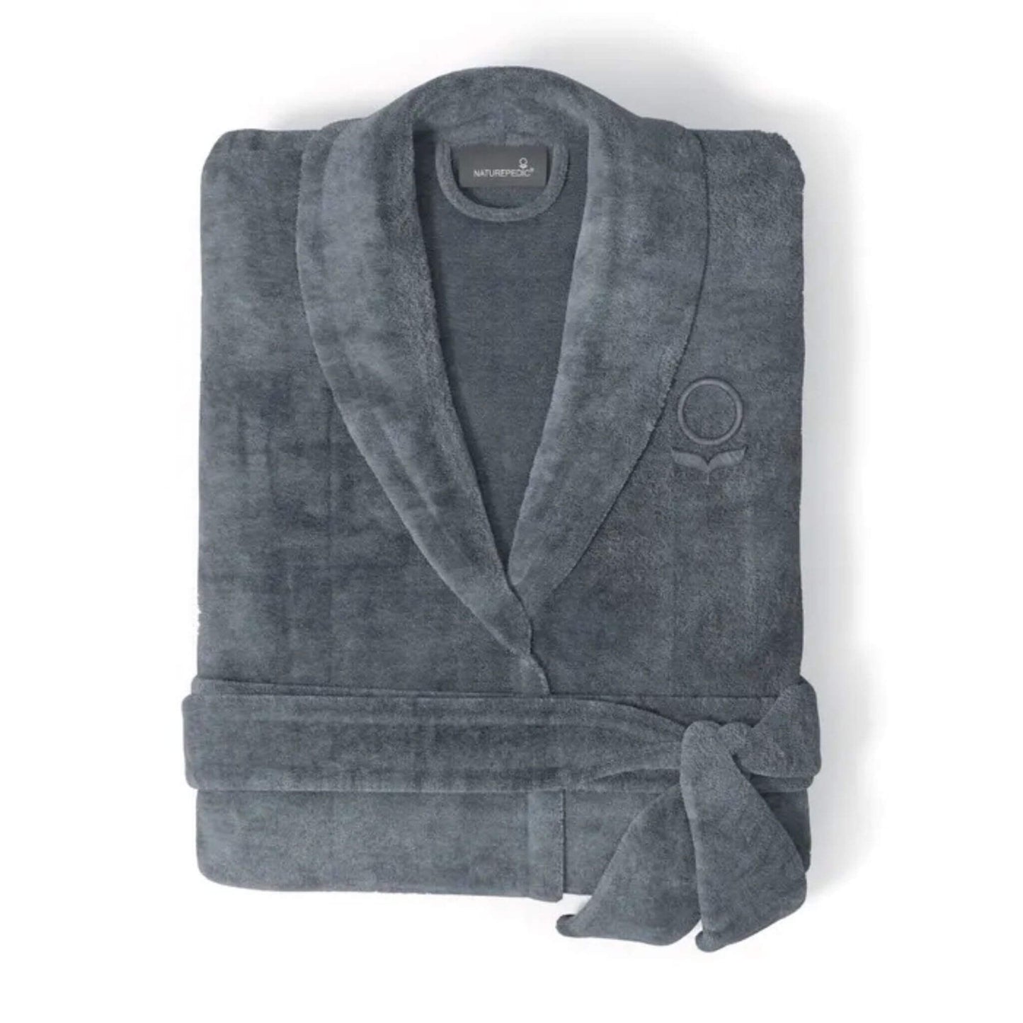 Adults Unisex Organic Cotton Velour Bathrobe