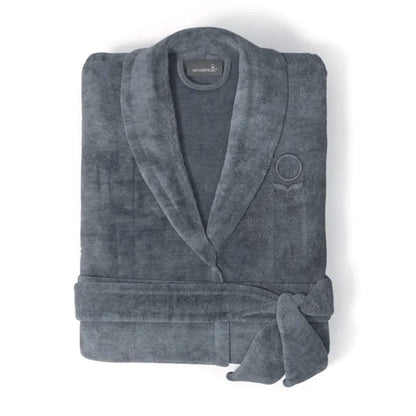 Adults Unisex Organic Cotton Velour Bathrobe