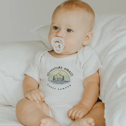 Organic Baby Graphic Bodysuit - Adventure Awaits