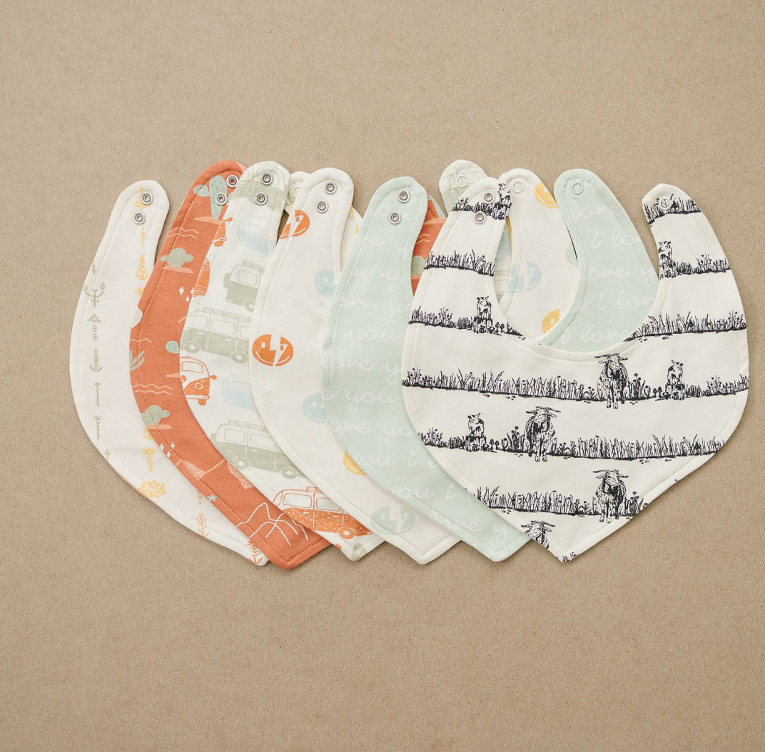 Organic Baby Bib - Boho Floral