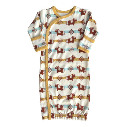Organic Cotton Baby Sleep Gown - Aztec Pony