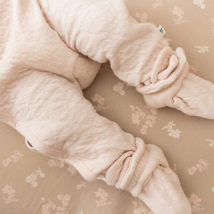 Baby Girl Organic Quilted Jumpsuit - Ranunculus