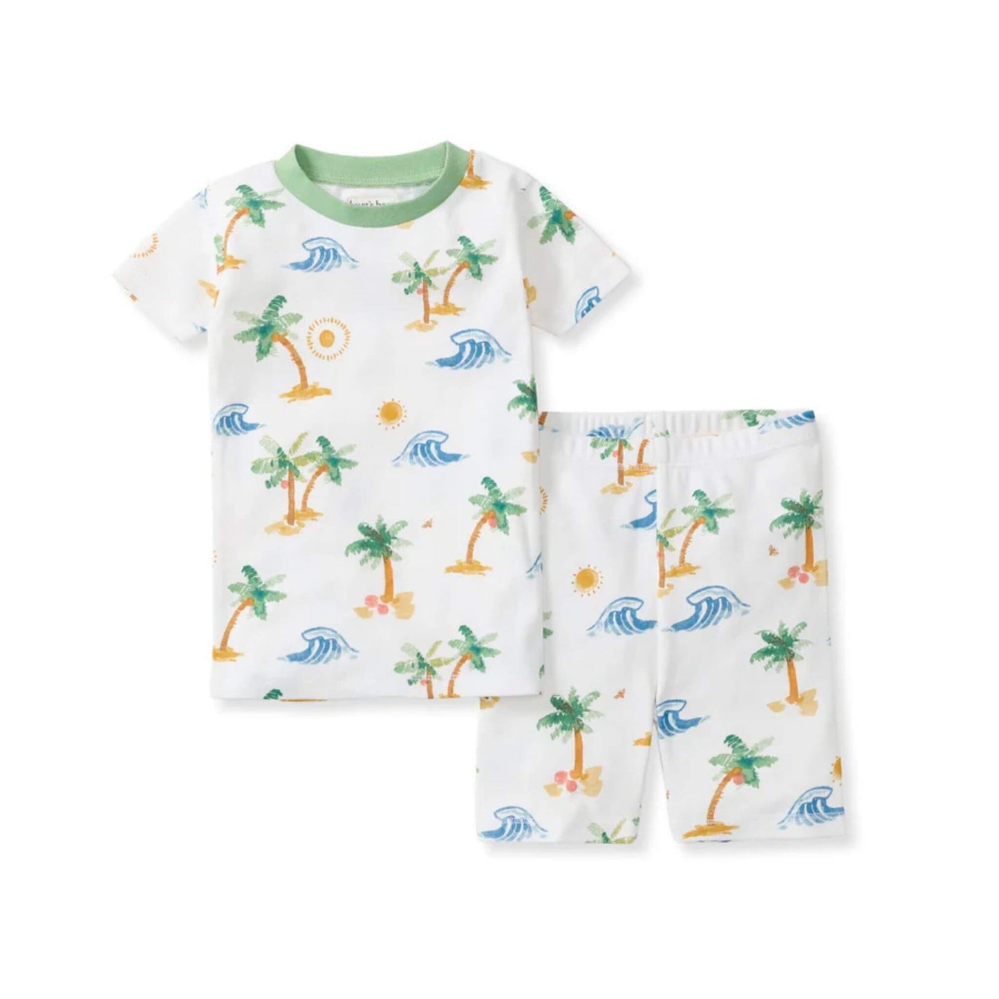 Beachy Palms Organic Cotton Two-Piece Toddler & Kid Pajamas