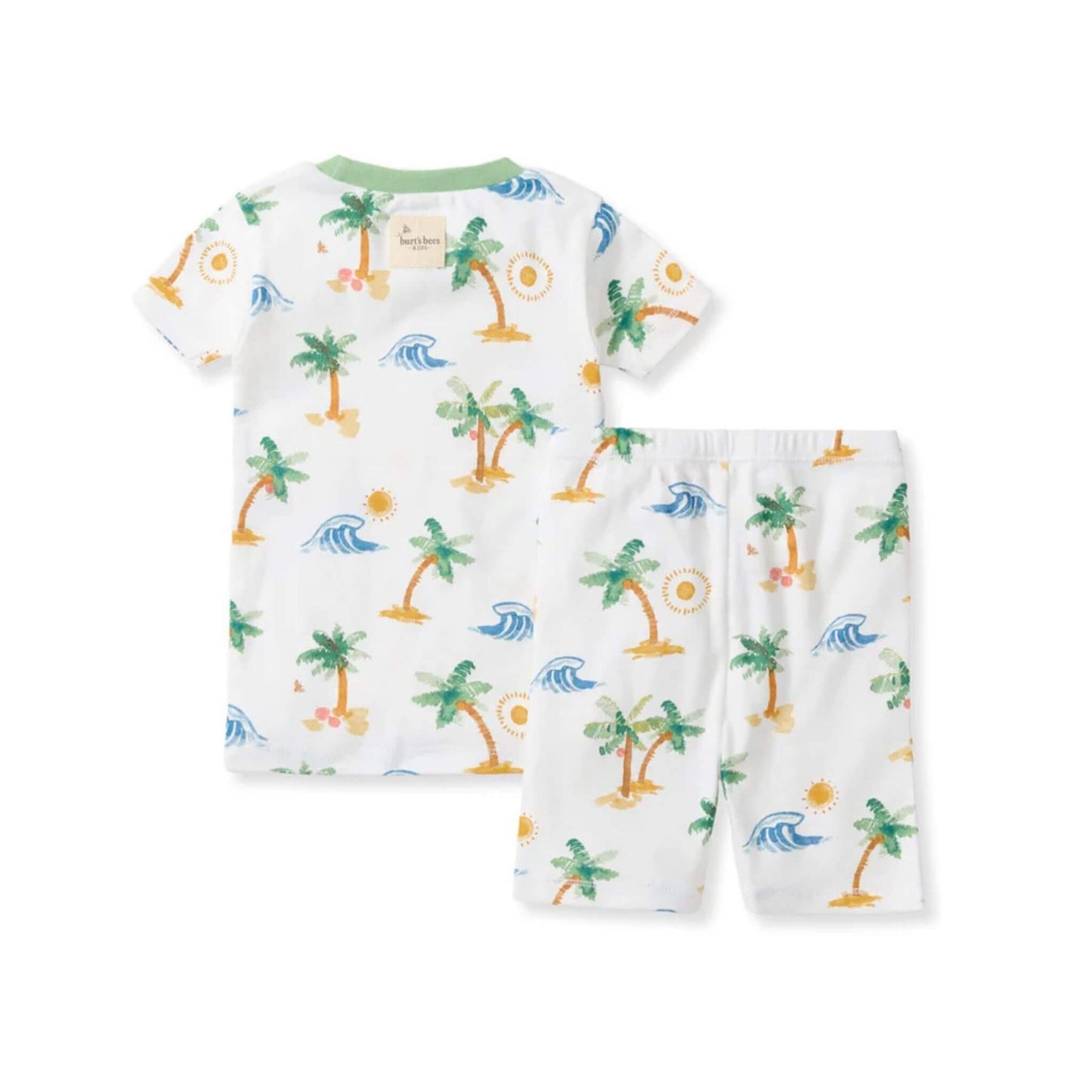 Beachy Palms Organic Cotton Two-Piece Toddler & Kid Pajamas