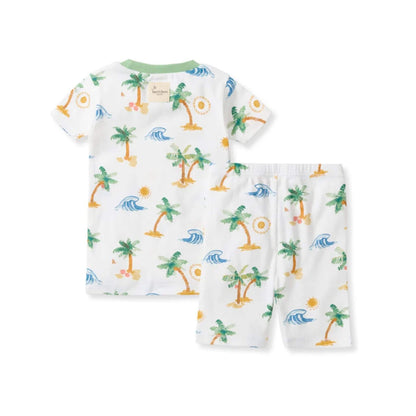 Beachy Palms Organic Cotton Two-Piece Toddler & Kid Pajamas