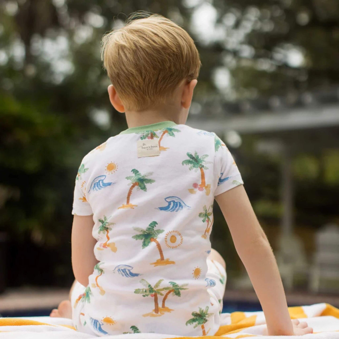 Beachy Palms Organic Cotton Two-Piece Toddler & Kid Pajamas