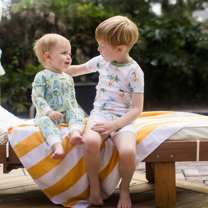 Beachy Palms Organic Cotton Two-Piece Toddler & Kid Pajamas