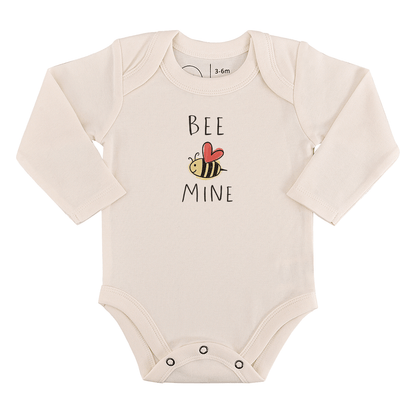 Long Sleeve Graphic Baby Bodysuit - Bee Mine