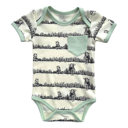 Organic Short Sleeve Baby Bodysuit - Billie & Kid
