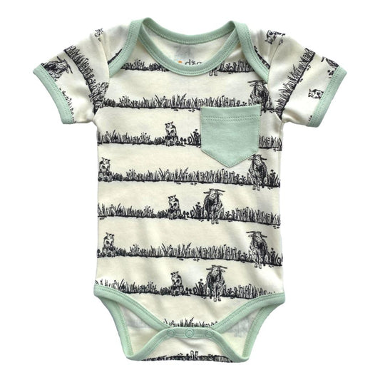Organic Short Sleeve Baby Bodysuit - Billie & Kid