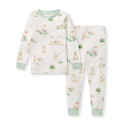 Bunny Egg Hunt Organic Toddler & Kid Pajamas
