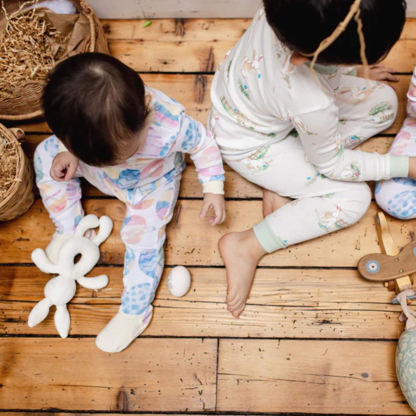 Bunny Egg Hunt Organic Toddler & Kid Pajamas
