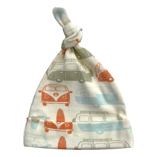 GOTS Certified Organic Cotton Hat - Vintage Buses