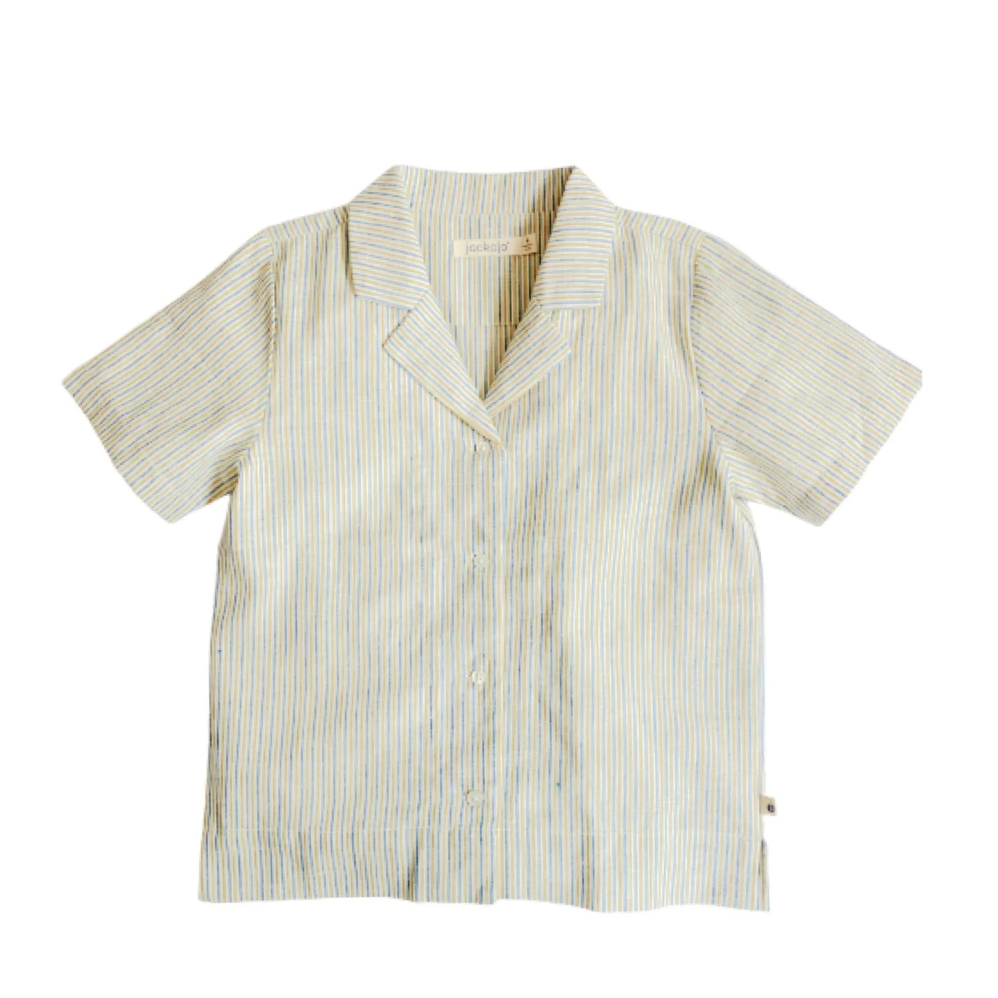 Kids Organic Dylan Camp Shirt - Driftwood Stripe