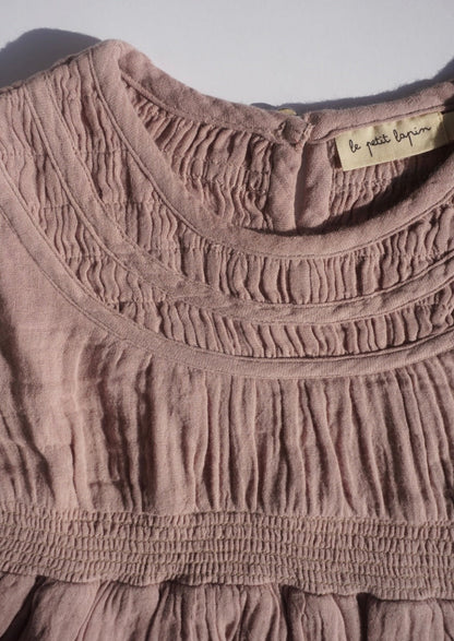 Willow Organic Muslin Layered Top - Raspberry Cream