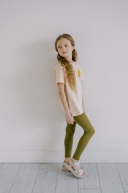 Baby Fir Green Organic Leggings