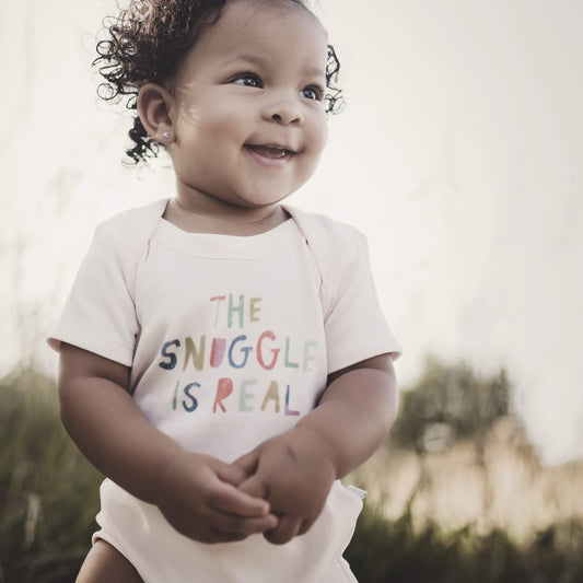 Organic Baby Graphic Bodysuit - The Snuggle is Real