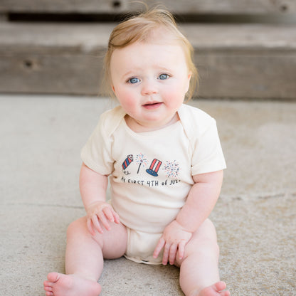 Organic Baby Graphic Bodysuit - My first 4th of July Rocket