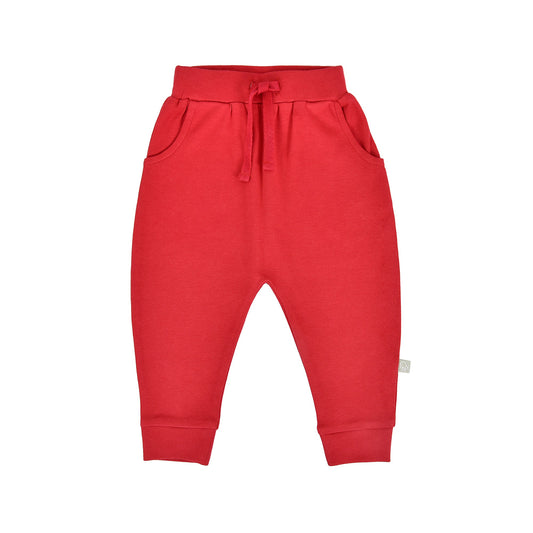 Organic Baby Lounge Pants - Scarlet Red