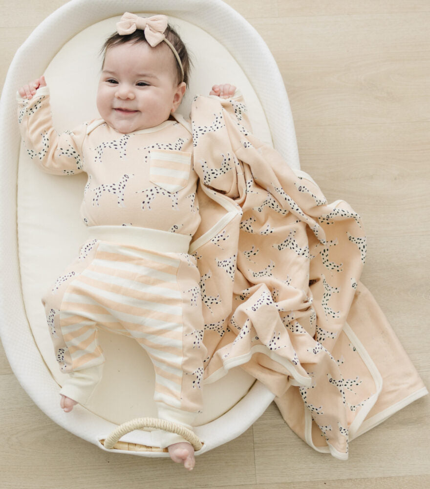 GOTS Certified Organic Cotton Baby Blanket - Dalmatian
