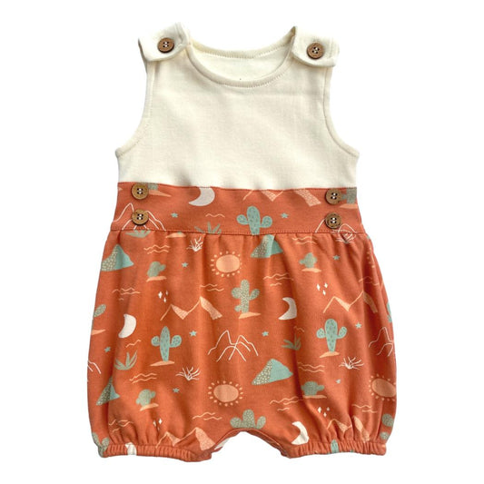 Organic Baby Bubble Romper - Desert
