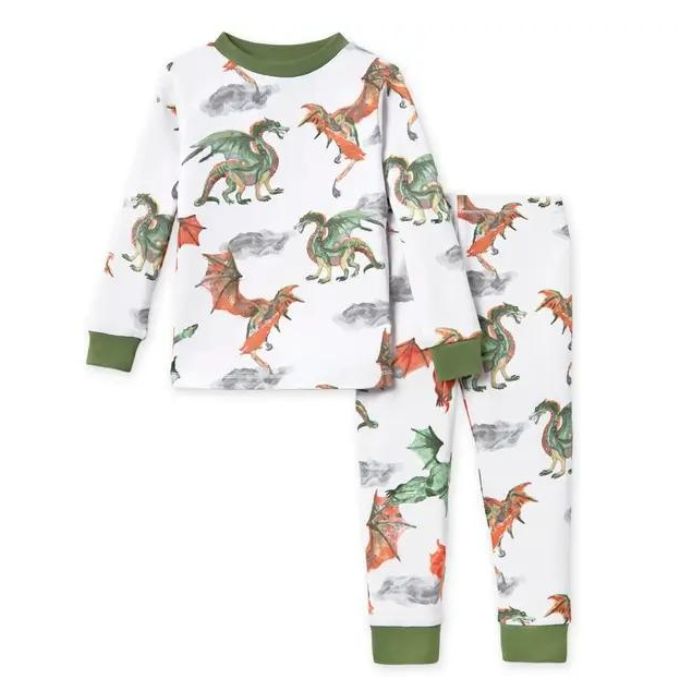 Organic Toddler Pajamas Set - Dragons