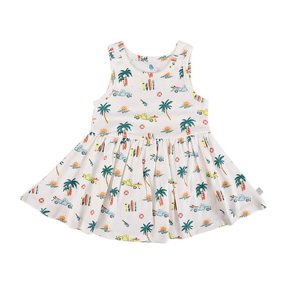 Organic Baby Tank Twirl Dress - Beach Vibes