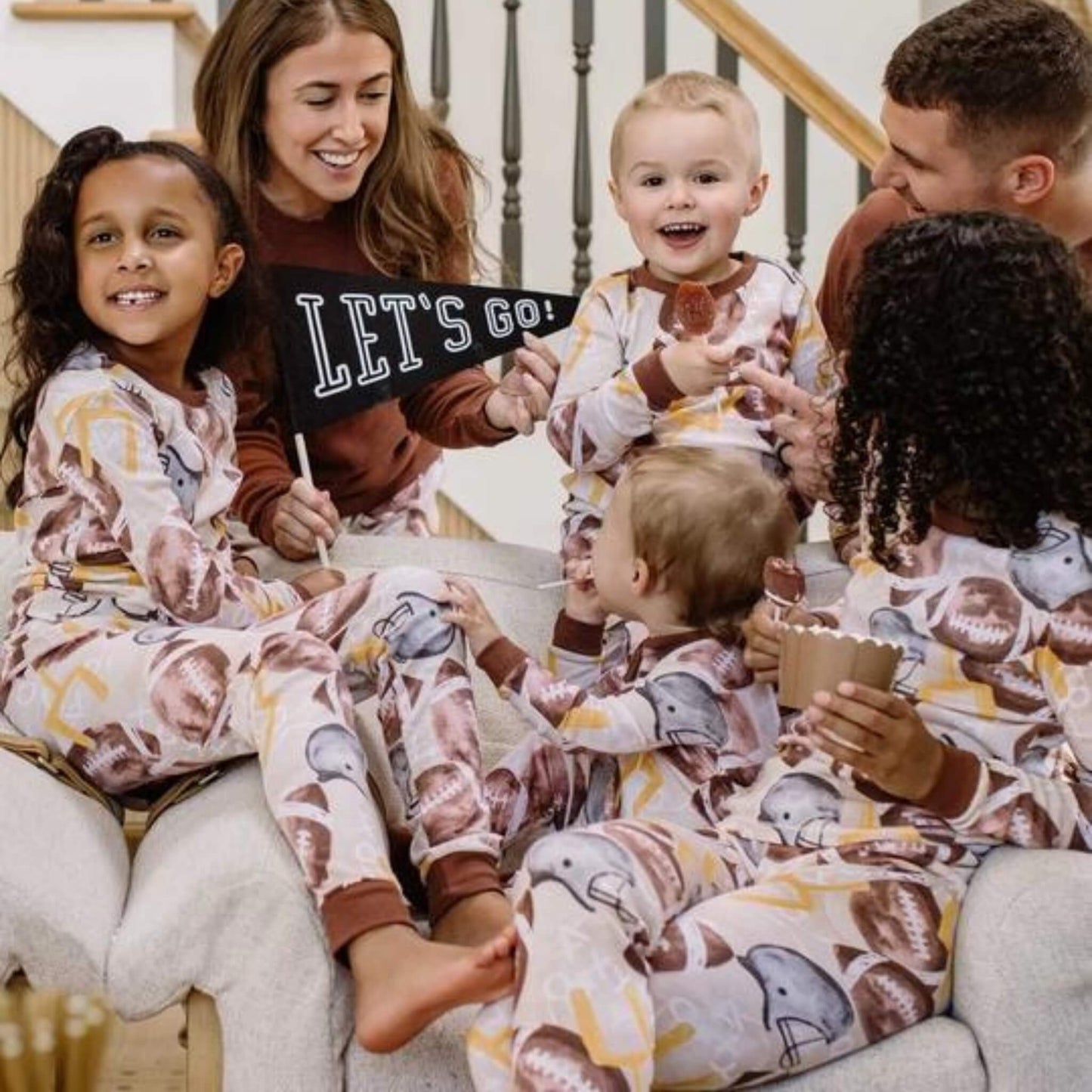 Football Season Organic Toddler & Kid Pajamas