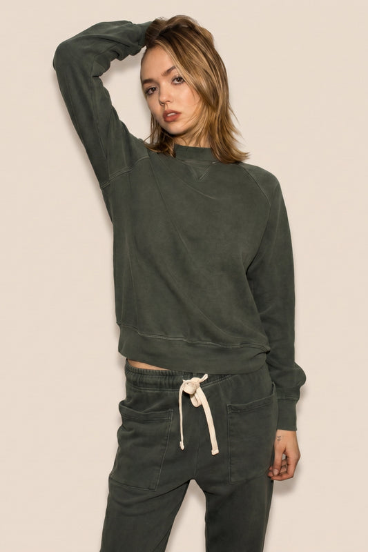 The Birdie Pullover  - Olive