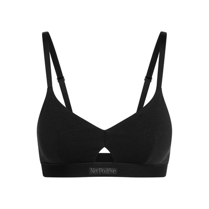 Women's Keyhole Bralette - Black