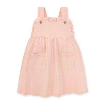 French Terry Organic Toddler Dress - Pink Sand