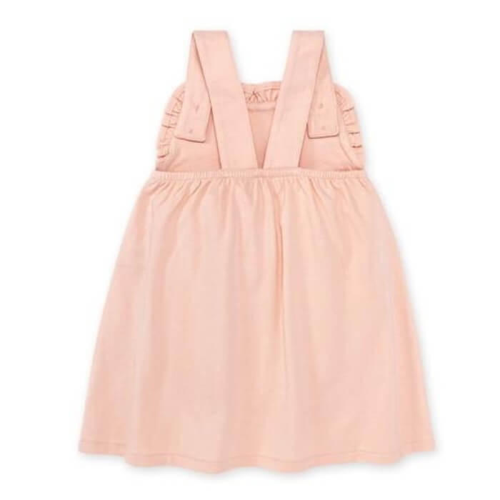 French Terry Organic Adjustable Toddler Pocket Dress - Pink Sand