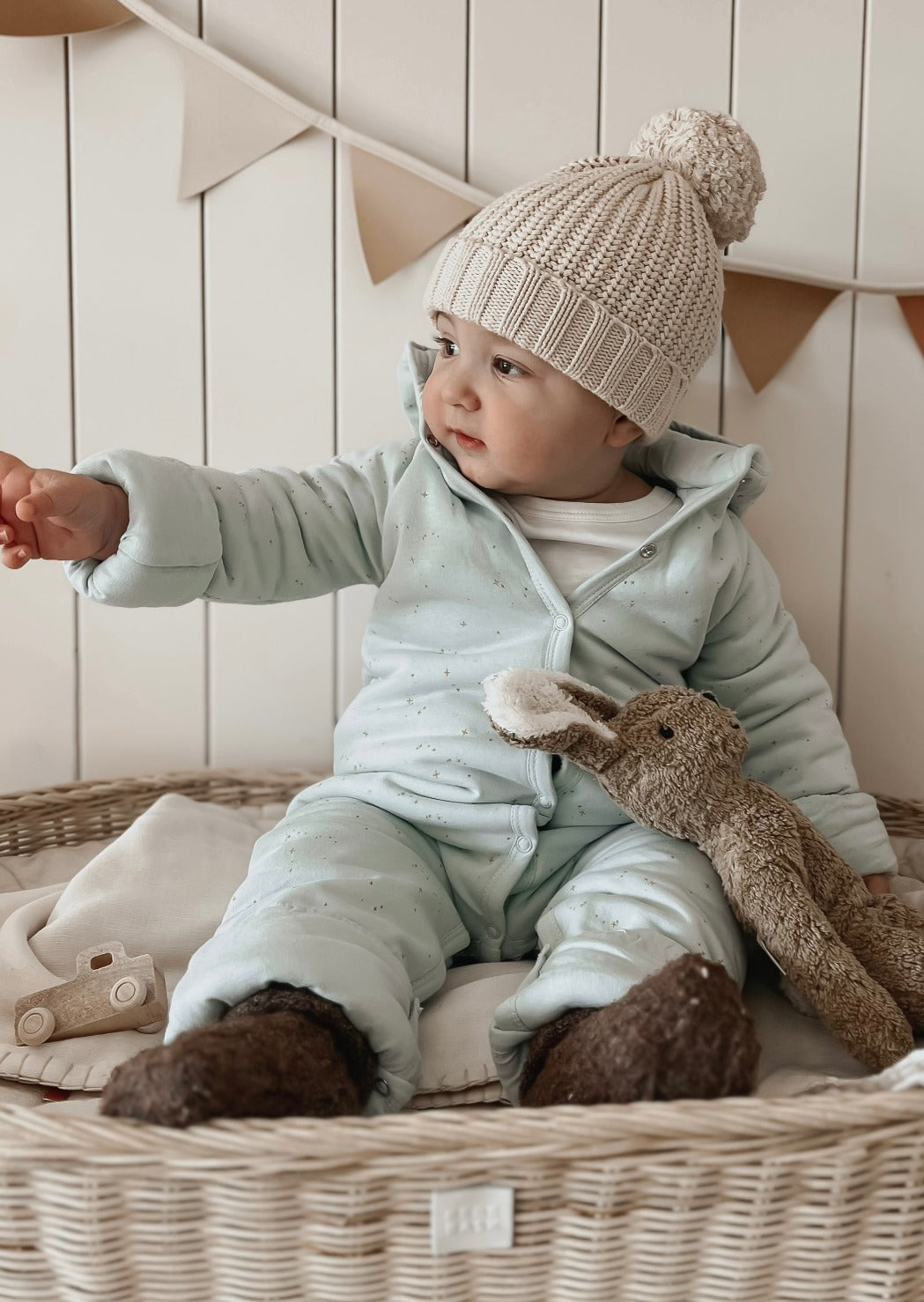 Étoile Organic Plush Baby Bunting - Frozen Dew