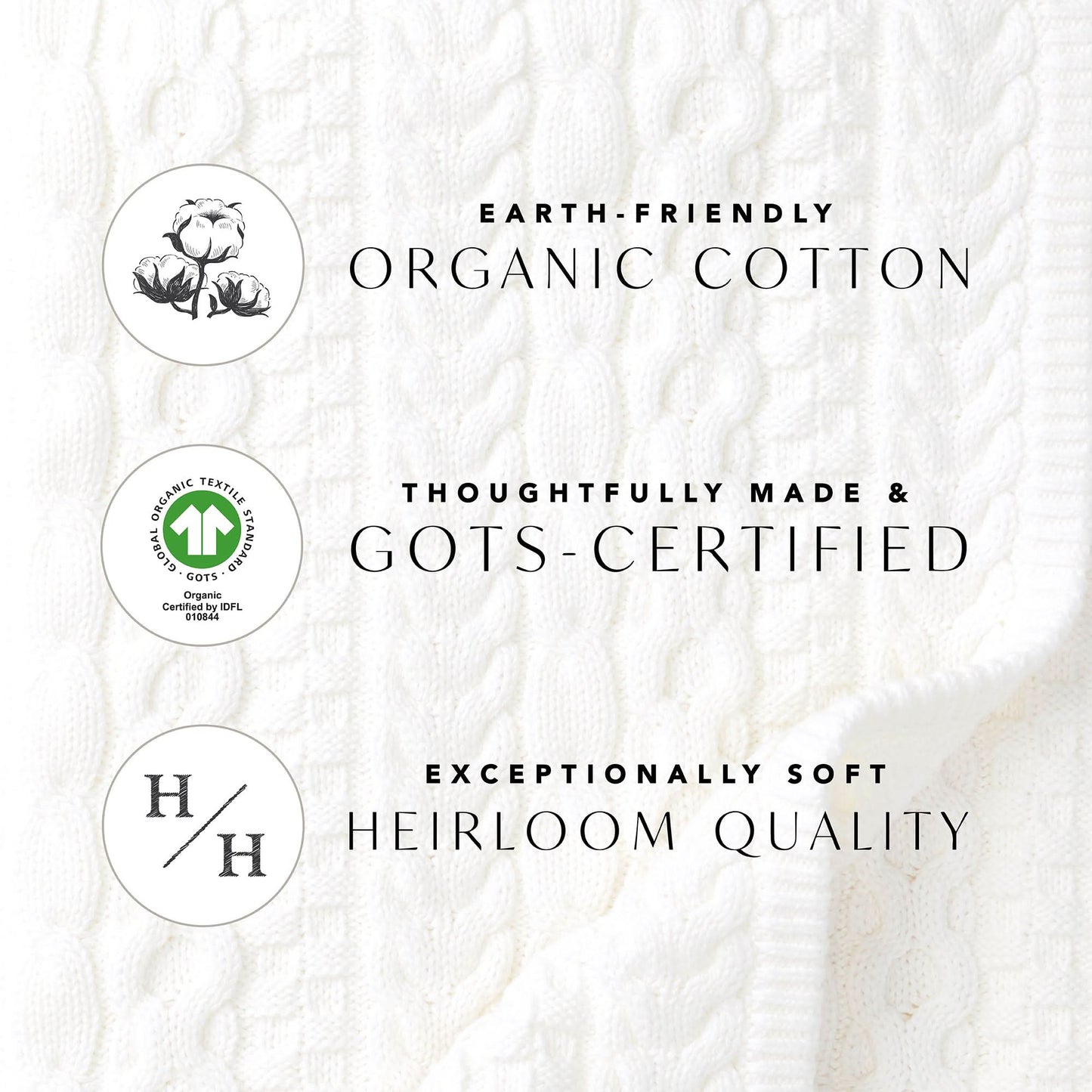 Organic Girls Scallop Edge Cardigan - White