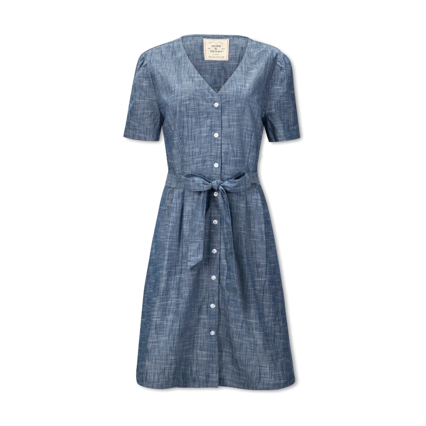 Organic Women's Button Front Chambray Dress