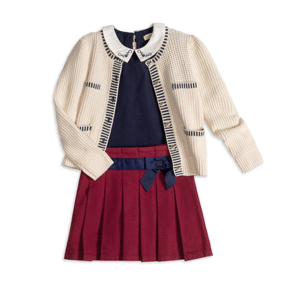 Organic Girls Puff Sleeve Cardigan