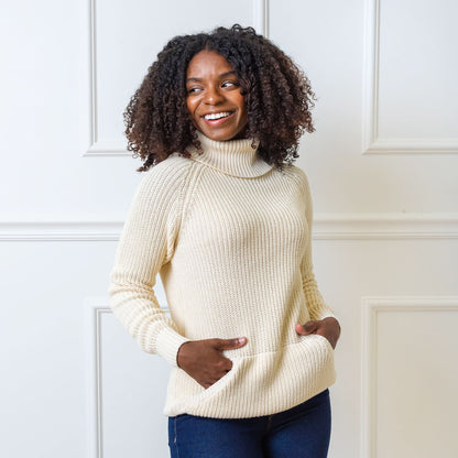 Women's Turtleneck Raglan Kanga Sweater