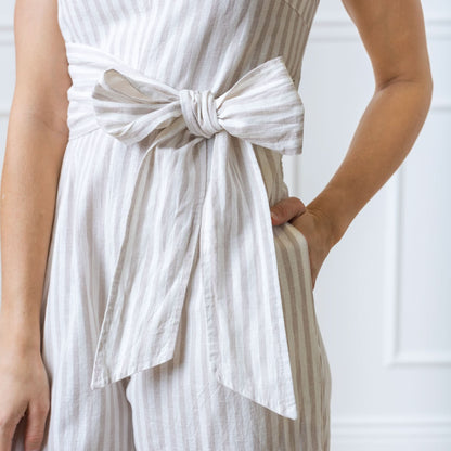 Women's Tie-Waist Wide Leg Jumpsuit