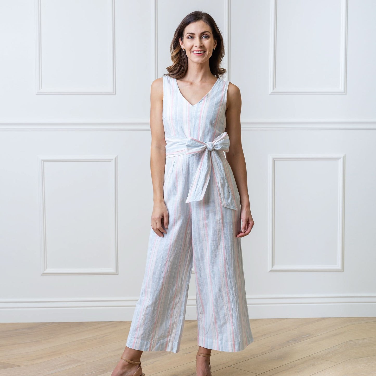 Women's Tie-Waist Wide Leg Jumpsuit