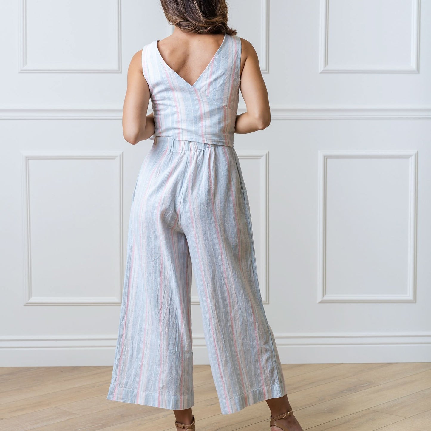 Women's Tie-Waist Wide Leg Jumpsuit