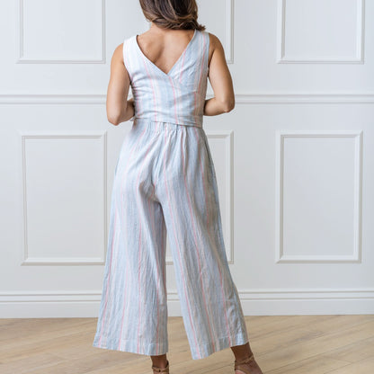Women's Tie-Waist Wide Leg Jumpsuit