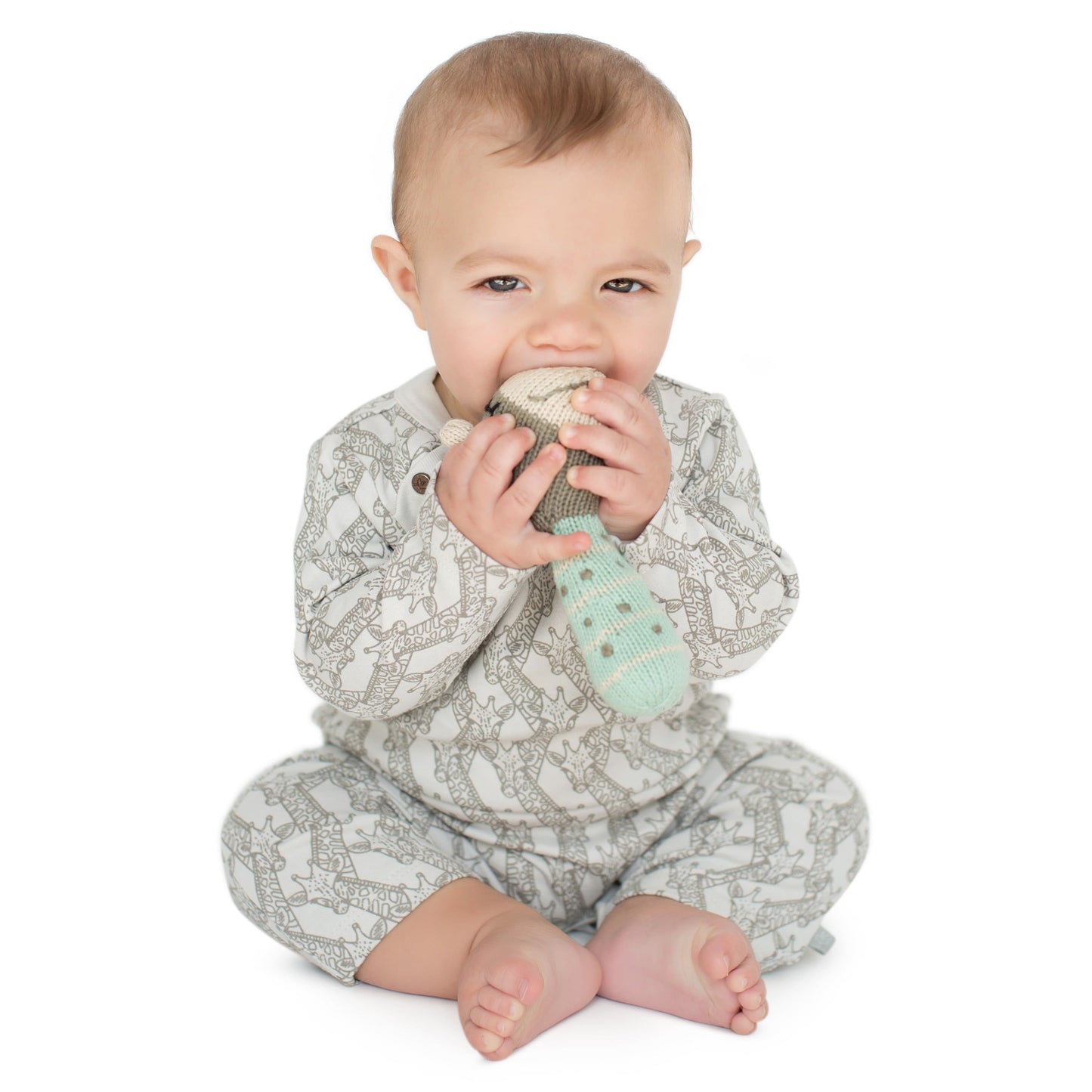 Organic Baby Mini Rattle - Ami the Giraffe