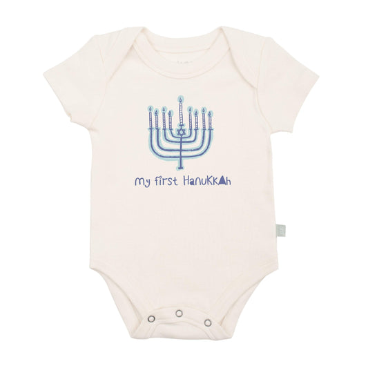 Organic Graphic BabyBodysuit - 1st Hanukkah