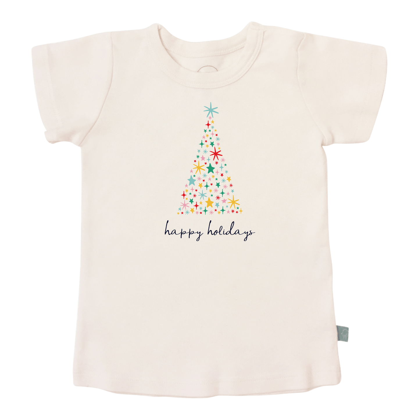 Organic Graphic Toddler Tee - Happy Holidays Tree