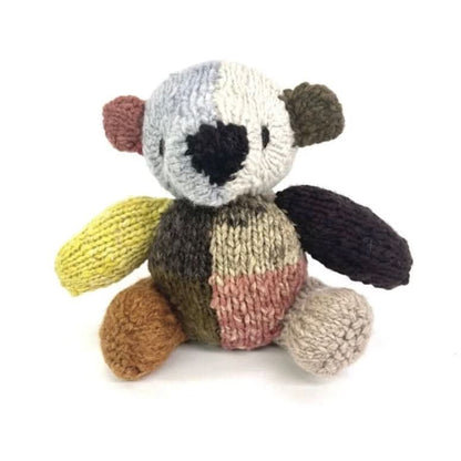 Wool Knit Buddy - Dee the Patchwork Bear