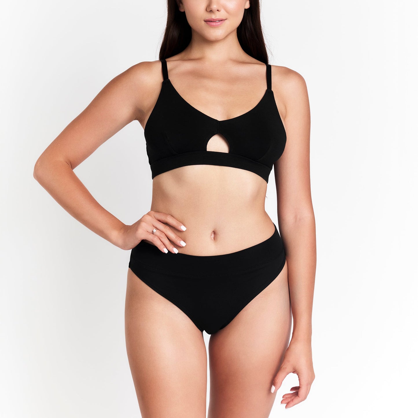 Women's Keyhole Bralette - Black